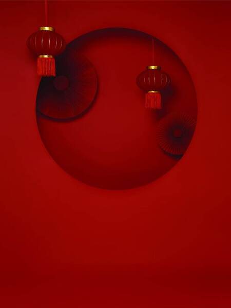 Huat Red photobooth backdrop in Singapore