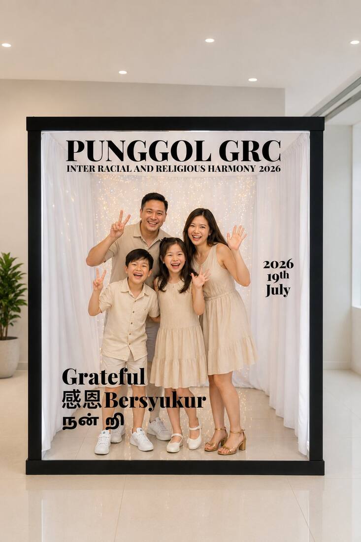 A life-size magazine cover photobooth activation in Singapore