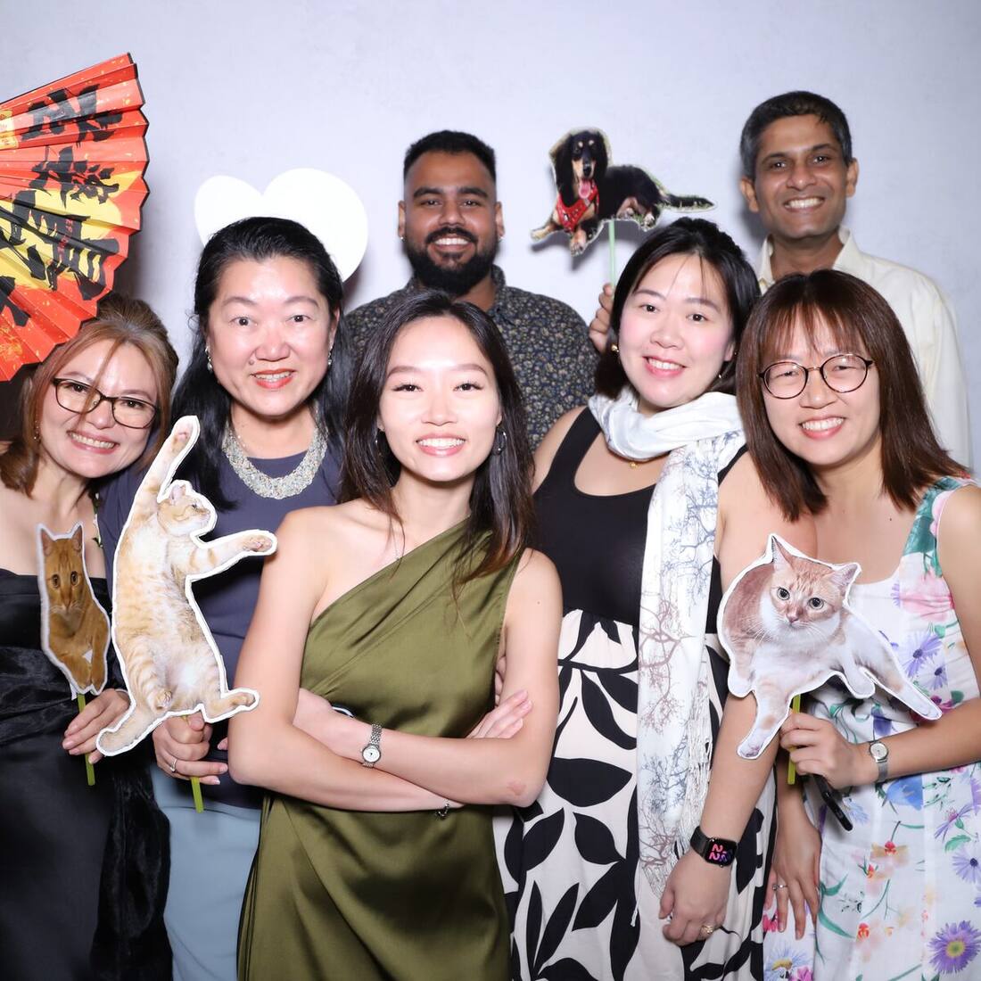 Birthday party photobooth fun with props in Singapore